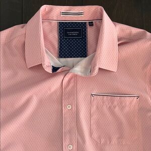 7 Diamonds Men's Casual Pink Button Down Shirt